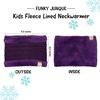 image:imageFunky Junque Winter Fleece Lined Neck Warmer Tube Scarf DoubleLayered Cold Weather Face Cover Gaiter Kids Boys Girls ToddlerPurple