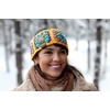 image:imageFunky Junque Womens FleeceLined Knit Headband  Confetti Ear Warmer for Winter Cozy Sherpa Interior Soft Stretch Fit  IvoryMultiColor Crochet  Mustard