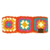 image:imageFunky Junque Womens FleeceLined Knit Headband  Confetti Ear Warmer for Winter Cozy Sherpa Interior Soft Stretch Fit  IvoryMultiColor Crochet  Orange