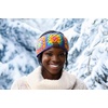 image:imageFunky Junque Womens FleeceLined Knit Headband  Confetti Ear Warmer for Winter Cozy Sherpa Interior Soft Stretch Fit  IvoryMultiColor Crochet  Purple