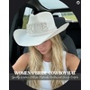 image:imageFunky Junque Womens Rhinestone Cowboy Hat  Lightweight Straw Cowboy Hat with Sun Protection Concerts Festivals and Western for WomenBride WhiteSilver