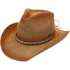 image:imageFunky Junque Womens Rhinestone Cowboy Hat  Lightweight Straw Cowboy Hat with Sun Protection Concerts Festivals and Western for WomenMixed Beads Trim  Tan