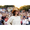 image:imageFunky Junque Womens Rhinestone Cowboy Hat  Lightweight Straw Cowboy Hat with Sun Protection Concerts Festivals and Western for WomenMixed Beads Trim  Tan
