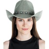 image:imageFunky Junque Womens Rhinestone Cowboy Hat  Lightweight Straw Cowboy Hat with Sun Protection Concerts Festivals and Western for WomenPearl  Rhinestone  Sage