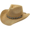 image:imageFunky Junque Womens Rhinestone Cowboy Hat  Lightweight Straw Cowboy Hat with Sun Protection Concerts Festivals and Western for WomenPearl  Rhinestone  Natural