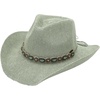 image:imageFunky Junque Womens Rhinestone Cowboy Hat  Lightweight Straw Cowboy Hat with Sun Protection Concerts Festivals and Western for WomenPearl  Rhinestone  Sage