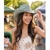 image:imageFunky Junque Womens Rhinestone Cowboy Hat  Lightweight Straw Cowboy Hat with Sun Protection Concerts Festivals and Western for WomenPearl  Rhinestone  Sage