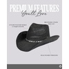 image:imageFunky Junque Womens Rhinestone Cowboy Hat  Lightweight Straw Cowboy Hat with Sun Protection Concerts Festivals and Western for WomenRhinestone Trim  Black
