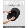 image:imageFunky Junque Womens Rhinestone Cowboy Hat  Lightweight Straw Cowboy Hat with Sun Protection Concerts Festivals and Western for WomenRhinestone Trim  Black