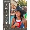 image:imageFunky Junque Womens Rhinestone Cowboy Hat  Lightweight Straw Cowboy Hat with Sun Protection Concerts Festivals and Western for WomenSequin  Black