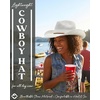 image:imageFunky Junque Womens Rhinestone Cowboy Hat  Lightweight Straw Cowboy Hat with Sun Protection Concerts Festivals and Western for WomenSequin  White