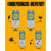 image:imageSlim Can Cooler  Tipsy by Noon  7 Pack  Insulated slim can cooler with funny designs for beach bachelorettes bridal showers pool parties amp girls weekendsTipsy by Noon  4 pk  Bach Party Set