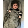 image:imageSoft Baby Blanket  Tie Dye  Dark GreyLight Grey  Soft baby blanket with large 30x35 inch size for snuggling sleeping crib naps strollers amp shower giftsDiagonal Basketweave Pattern  Heather Grey