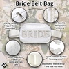 image:imageWhite Belt Bag with Pearl Lettering  Bride White  Waterresistant belt bag with pearl BRIDE lettering for bachelorette parties travel bridal showers amp honeymoonsBride White