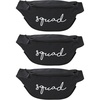image:imageBachelorette Belt Bag Set  10 Pack 1 Bride amp 9 Squad  Waterproof fanny pack set with bride and bridesmaid designs for bachelorette parties beach trips bar nights amp brunches3 Pack Squad Black