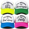 image:imageFunky Junque Adult Funny Trucker Hats Bachelorette Girls Trip  Breathable Mesh Panel 100 Polyester Adjustable Snapback Girls Weekend and Bach Party Adult Humor For Bride and Crew 4  Dance Party Pack