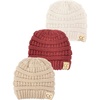 3 Pack: Ivory/Beige & Dk Rose