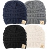 4 Pack: Black/Ivory/Navy & Heather Grey
