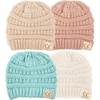 4 Pack: Ivory/Mint/Beige & Indi Pink