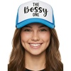The Bossy One - Aqua/White