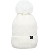 image:imageFunky Junque Basics Womens Pom Pom Beanie Winter Hats Cute Diagonal Pattern Fleece Lined Warm Stocking Caps Pompom TobogganIvory