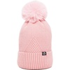 image:imageFunky Junque Basics Womens Pom Pom Beanie Winter Hats Cute Diagonal Pattern Fleece Lined Warm Stocking Caps Pompom TobogganPink