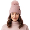 image:imageFunky Junque Basics Womens Pom Pom Beanie Winter Hats Cute Soft Warm Stocking Caps Ribbed Knit Cold Weather Toboggan PompomPink