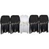image:imageFunky Junque Bridal Beach Cover Up for Women  Bachelorette Party Shawl Wedding Bride Cover Up Wrap5 Pack 1 Bride White  4 Squad Black