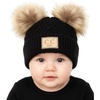 Diagonal Basketweave Pattern - Black (2 Pom)