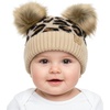 Leopard - Beige Double Pom