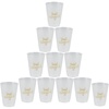 image:imageFunky Junque Frost Flex Cups Margs and Matrimony Bachelorette Plastic Cups with Sayings 12 Pack 14oz12 Just Married Gold