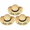 image:imageFunky Junque Paper Straw Sun Hat Packable Wide Brim Ponytail Hole  Lightweight paper sun hat with ponytail slot for the beach pool music festivals gardening amp boating3 Bride Tribe