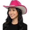 image:imageFunky Junque Rhinestone Cowboy Hat  Lightweight Sparkly Cowgirl Hat with Sun Protection Western Wear for WomenHot Pink Felt W Rhinestone Trim
