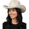 image:imageFunky Junque Rhinestone Cowboy Hat  Lightweight Sparkly Cowgirl Hat with Sun Protection Western Wear for WomenOatmeal Felt W Rhinestone String
