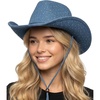 image:imageFunky Junque Rhinestone Cowgirl Hat for Women  Sparkling rhinestones adjustable chin strap and breathable comfort for concerts festivals rodeos amp vacationsRhinestone W Chin Strap  Denim
