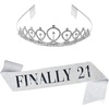 Sash (Finally 21 - Silver) & Tiara (Silver)