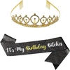 Sash (It's My Birthday B*tches - Black) & Tiara (Gold)