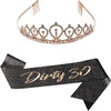 Sash (Dirty 30 - Black) & Tiara (Rose Gold)