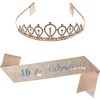 Sash (40 & Fabulous - Rose Gold) & Tiara (Rose Gold)