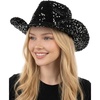 image:imageFunky Junque Sequin Cowgirl Hat for Women  Lightweight Sparkly Cowboy Hat with Sun Protection Concerts Festivals and Western for WomenBlack