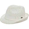 image:imageFunky Junque Short Brim Fedora Packable Sun Hat for Women  Adjustable Fedora sun hat with UPF 50 drawstring for vacations beaches festivals brunch amp garden partiesSequin  White