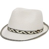 image:imageFunky Junque Short Brim Fedora Packable Sun Hat for Women  Adjustable Fedora sun hat with UPF 50 drawstring for vacations beaches festivals brunch amp garden partiesWhite