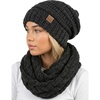 image:imageFunky Junque Slouchy Beanie amp Infinity Scarf Gift Set  Matching Winter Accessories Sets for Women Oversized Hat and ScarvesAn Onyx Black Tricolor Mix