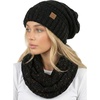 image:imageFunky Junque Slouchy Beanie amp Infinity Scarf Gift Set  Matching Winter Accessories Sets for Women Oversized Hat and ScarvesBlack Confetti