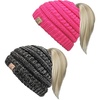 2 Pack - Candy Pink & 4 Tone Mix - Grey  Black  Beige  Lt French Beige