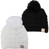 2 Pack - Black & Ivory