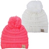 2 Pack - Ivory & Candy Pink