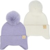 2 Pack - Ivory & Lavender - Ear Flap