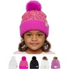 Hot Pink - Sequin W/ Faux Fur Pom