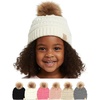 Ivory - Faux Fur Pom